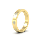 Load image into Gallery viewer, clover-leaf-flower-diamond-band-ring-in-yellow-gold-FD11316BANGLE3-NL-YG.jpg
