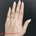 Load image into Gallery viewer, clover-leaf-flower-diamond-nature-inspired-band-in-yellow-gold-fd11316b-10
