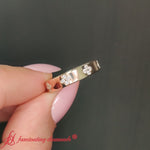 Load image into Gallery viewer, clover-leaf-flower-diamond-nature-inspired-band-in-yellow-gold-fd11316b-13
