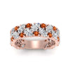 Load image into Gallery viewer, cluster-anniversary-orange-sapphire-ring-in-rose-gold-FD10124BGSAOR-NL-RG.jpg