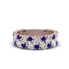 Load image into Gallery viewer, cluster-anniversary-sapphire-ring-in-rose-gold-FD10124BGSABL-NL-RG.jpg