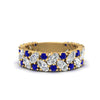 Load image into Gallery viewer, cluster-anniversary-sapphire-ring-in-yellow-gold-FD10124BGSABL-NL-YG.jpg
