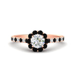Load image into Gallery viewer, colored-black-diamond-round-halo-diamond-ring-in-rose-gold-FD10218RORGBLACK-NL-RG
