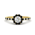 Load image into Gallery viewer, colored-black-diamond-round-halo-diamond-ring-in-yellow-gold-FD10218RORGBLACK-NL-YG

