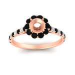 Load image into Gallery viewer, Semi Mount Flower Round Halo Diamond Ring
