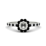 Load image into Gallery viewer, Semi Mount Flower Round Halo Diamond Ring
