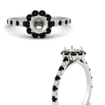 Load image into Gallery viewer, Semi Mount Flower Round Halo Diamond Ring
