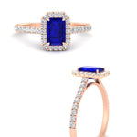 Load image into Gallery viewer, colored-emerald-cut-halo-diamond-engagement-ring-with-sapphire-in-rose-gold-FD9710EMRGSABL-NL-RG-B1-GS.jpg
