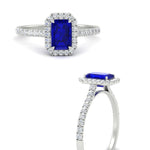 Load image into Gallery viewer, colored-emerald-cut-halo-diamond-engagement-ring-with-sapphire-in-white-gold-FD9710EMRGSABL-NL-WG-B1-GS.jpg
