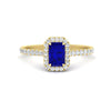 Load image into Gallery viewer, colored-emerald-cut-halo-diamond-engagement-ring-with-sapphire-in-yellow-gold-FD9710EMRGSABL-NL-YG-B1-GS.jpg