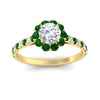 Load image into Gallery viewer, colored-emerald-round-halo-diamond-ring-in-yellow-gold-FD10218RORGEMGRANGLE5-NL-YG