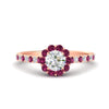 Load image into Gallery viewer, colored-pink-sapphire-round-halo-diamond-ring-in-rose-gold-FD10218RORGSADRPI-NL-RG