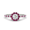 Load image into Gallery viewer, colored-pink-sapphire-round-halo-diamond-ring-in-white-gold-FD10218RORGSADRPI-NL-WG