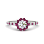 Load image into Gallery viewer, colored-pink-sapphire-round-halo-diamond-ring-in-white-gold-FD10218RORGSADRPI-NL-WG
