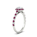 Load image into Gallery viewer, colored-pink-sapphire-round-halo-diamond-ring-in-white-gold-FD10218RORGSADRPIANGLE2-NL-WG
