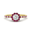 Load image into Gallery viewer, colored-pink-sapphire-round-halo-diamond-ring-in-yellow-gold-FD10218RORGSADRPI-NL-YG