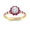 Load image into Gallery viewer, colored-pink-sapphire-round-halo-diamond-ring-in-yellow-gold-FD10218RORGSADRPIANGLE5-NL-YG