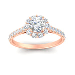 Load image into Gallery viewer, colored-round-halo-diamond-ring-in-rose-gold-FD10218RORANGLE5-NL-RG
