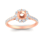 Load image into Gallery viewer, Semi Mount Flower Round Halo Diamond Ring

