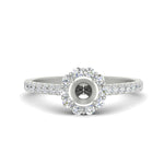 Load image into Gallery viewer, Semi Mount Flower Round Halo Diamond Ring
