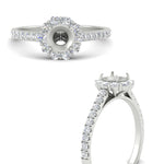 Load image into Gallery viewer, Semi Mount Flower Round Halo Diamond Ring
