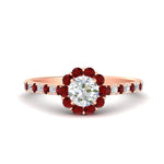 Load image into Gallery viewer, colored-ruby-round-halo-diamond-ring-in-rose-gold-FD10218RORGRUDR-NL-RG

