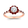 Load image into Gallery viewer, colored-ruby-round-halo-diamond-ring-in-rose-gold-FD10218RORGRUDRANGLE5-NL-RG