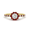 Load image into Gallery viewer, colored-ruby-round-halo-diamond-ring-in-yellow-gold-FD10218RORGRUDR-NL-YG