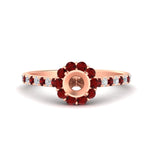 Load image into Gallery viewer, Semi Mount Flower Round Halo Diamond Ring
