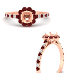 Load image into Gallery viewer, Semi Mount Flower Round Halo Diamond Ring
