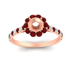 Load image into Gallery viewer, Semi Mount Flower Round Halo Diamond Ring
