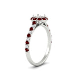 Load image into Gallery viewer, Semi Mount Flower Round Halo Diamond Ring
