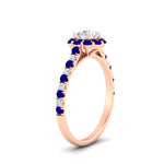 Load image into Gallery viewer, colored-sapphire-round-halo-diamond-ring-in-rose-gold-FD10218RORGSABLANGLE2-NL-RG
