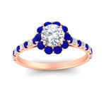 Load image into Gallery viewer, colored-sapphire-round-halo-diamond-ring-in-rose-gold-FD10218RORGSABLANGLE5-NL-RG
