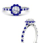 Load image into Gallery viewer, colored-sapphire-round-halo-diamond-ring-in-white-gold-FD10218RORGSABLANGLE3-NL-WG_04144787-1699-47dc-8e67-250b66bd7cb4
