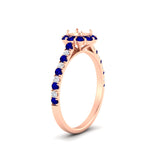 Load image into Gallery viewer, Semi Mount Flower Round Halo Diamond Ring
