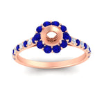 Load image into Gallery viewer, Semi Mount Flower Round Halo Diamond Ring
