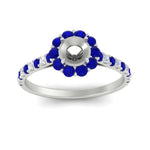 Load image into Gallery viewer, Semi Mount Flower Round Halo Diamond Ring
