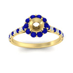 Load image into Gallery viewer, Semi Mount Flower Round Halo Diamond Ring
