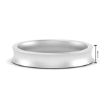 Load image into Gallery viewer, 4 mm Comfort Fit Concave Mens Band
