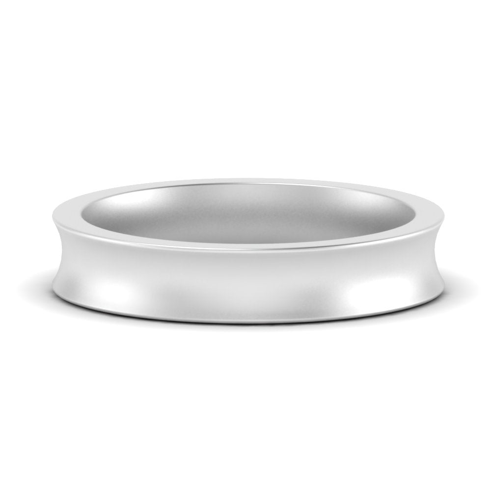 4 mm Comfort Fit Concave Mens Band
