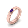 Load image into Gallery viewer, comfort-fit-emerald-amethyst-mens-wedding-band-in-rose-gold-fd123214emrgamst-nl-rg