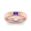 Load image into Gallery viewer, comfort-fit-emerald-amethyst-mens-wedding-band-in-rose-gold-fd123214emrgamst-nl-rg