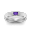 Load image into Gallery viewer, comfort-fit-emerald-amethyst-mens-wedding-band-in-white-gold-fd123214emrgamst-nl-wg
