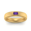 Load image into Gallery viewer, comfort-fit-emerald-amethyst-mens-wedding-band-in-yellow-gold-fd123214emrgamst-nl-yg