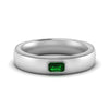 Load image into Gallery viewer, comfort-fit-emerald-cut-emerald-mens-wedding-band-in-white-gold-fd123214emrgemgr-nl-wg