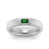 Load image into Gallery viewer, comfort-fit-emerald-cut-emerald-mens-wedding-band-in-white-gold-fd123214emrgemgr-nl-wg
