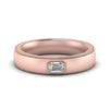 Load image into Gallery viewer, comfort-fit-emerald-diamond-mens-wedding-band-in-rose-gold-fd123214emr-nl-rg