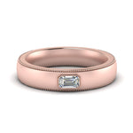 Load image into Gallery viewer, comfort-fit-emerald-diamond-mens-wedding-band-in-rose-gold-fd123214emr-nl-rg
