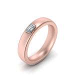 Load image into Gallery viewer, comfort-fit-emerald-diamond-mens-wedding-band-in-rose-gold-fd123214emr-nl-rg
